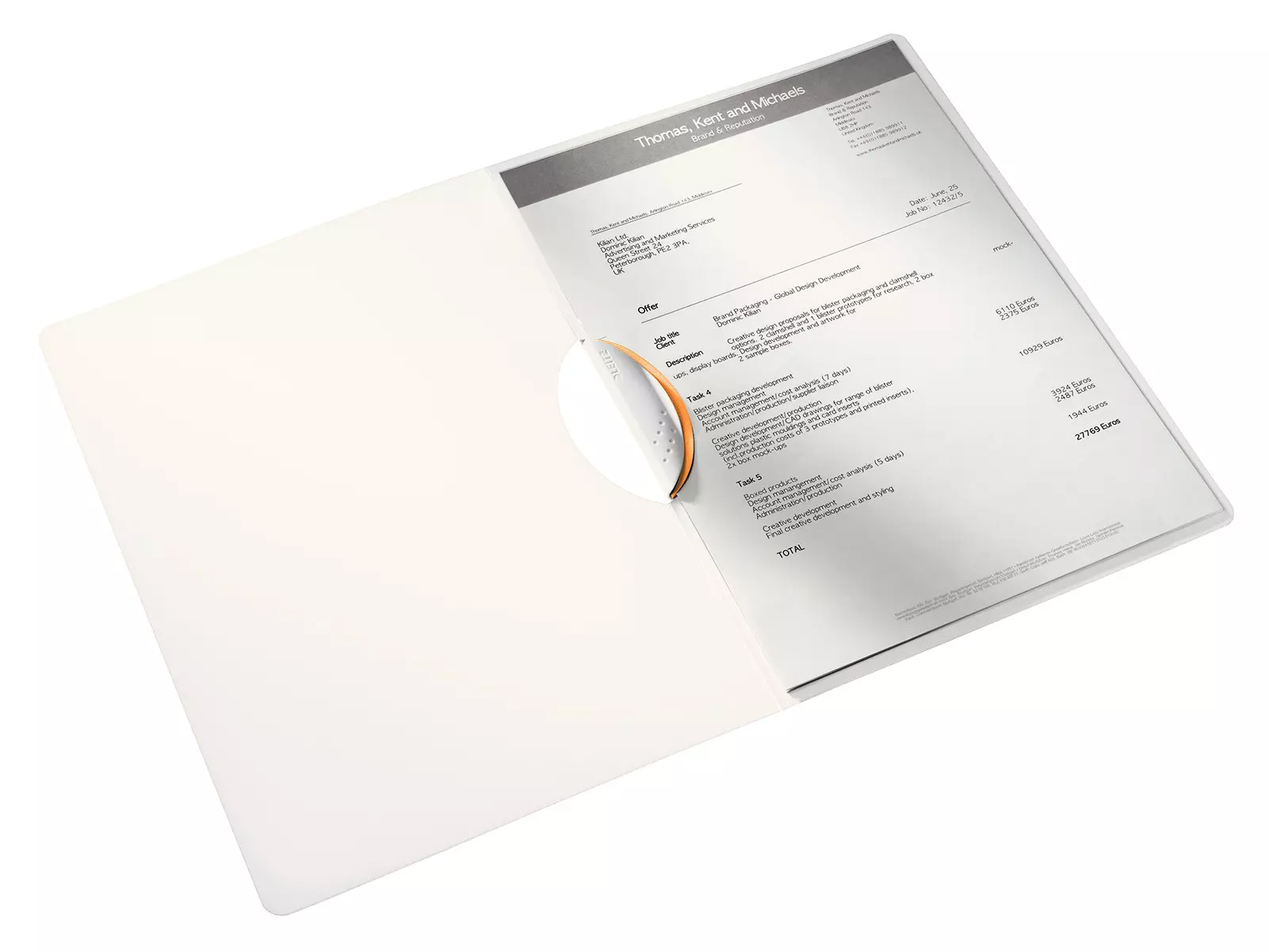 Папка з кліпом Wow ColorClip А4, метал. помаранч. LEITZ - фото 1