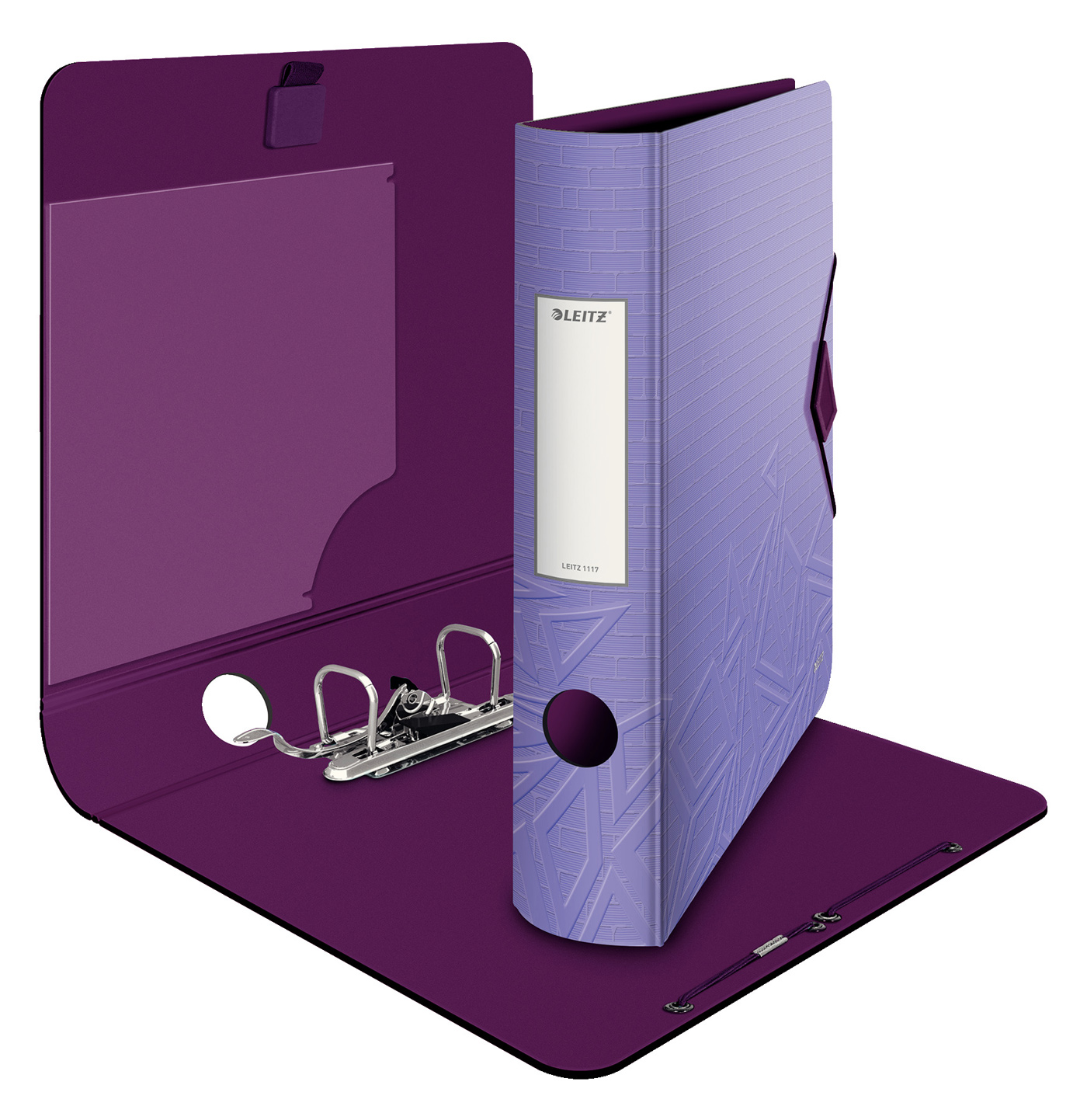 Регистратор 6.5см. А4 (PP) Active Urban Chic 180°, фиолет. LEITZ - фото 1