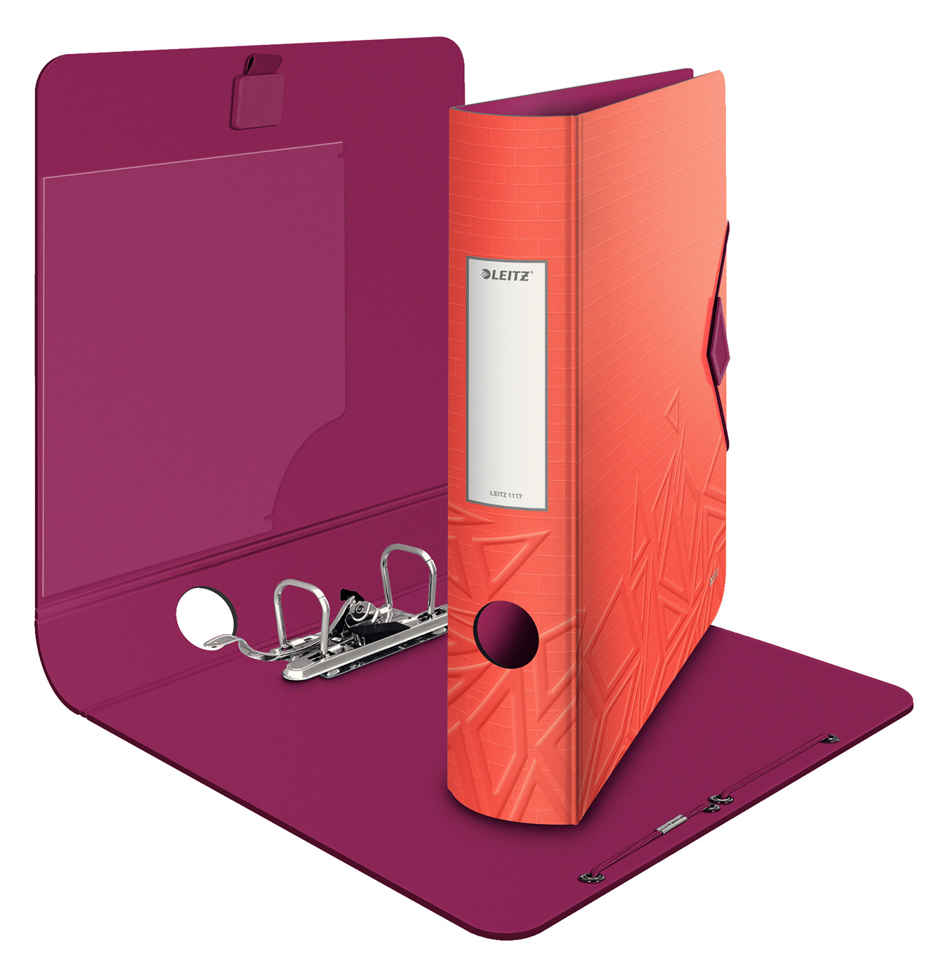 Регистратор 6.5см. А4 (PP) Active Urban Chic 180°, красн. LEITZ - фото 1