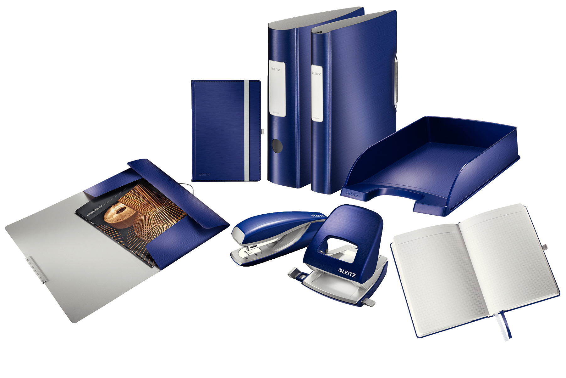 Регистратор 5см. А4 (PP), 180° Style, титановый син. LEITZ - фото 2