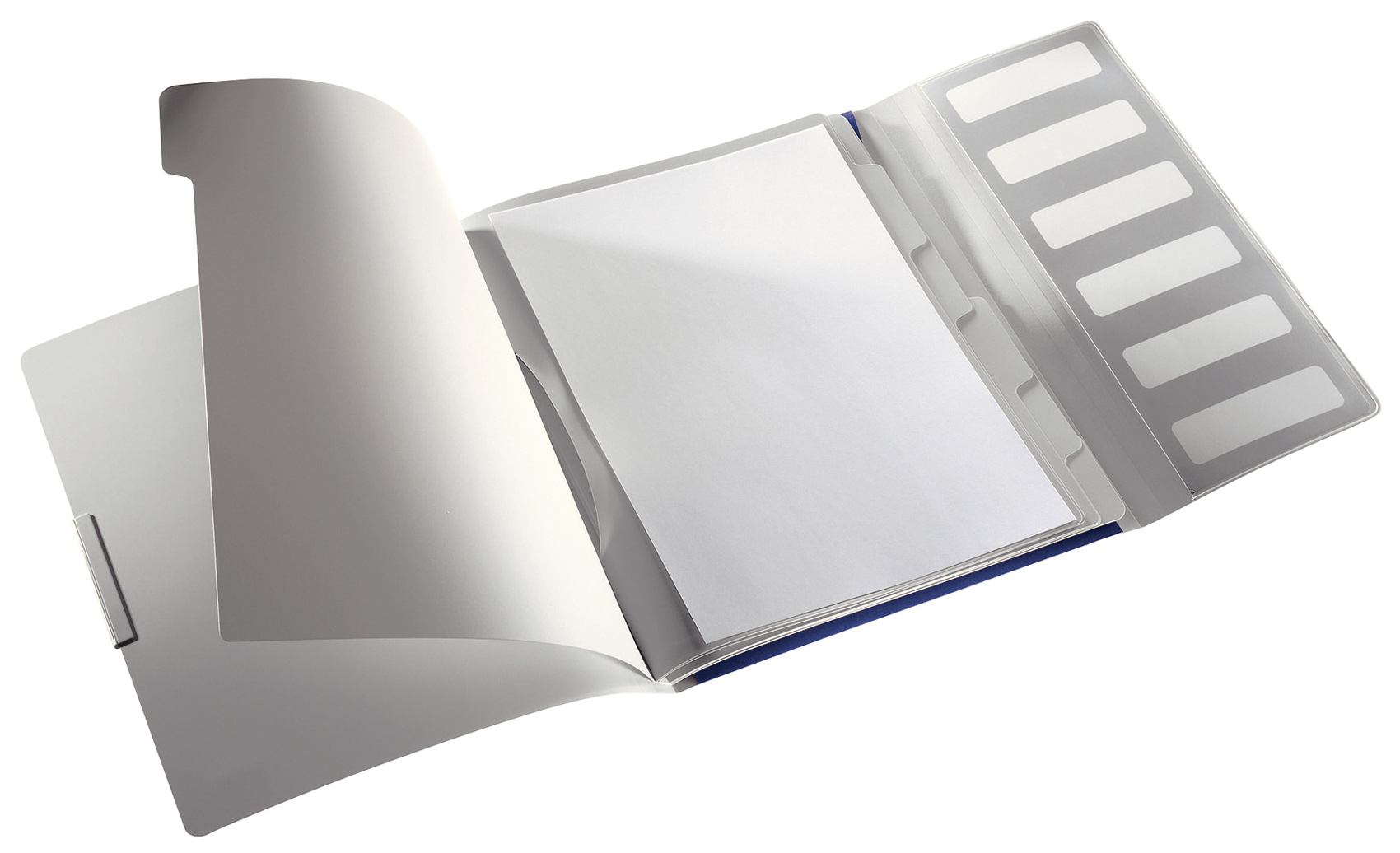 Папка-картотека на 6 відділень Style А4 на гумках з розділювачем, титановий син. LEITZ - фото 3