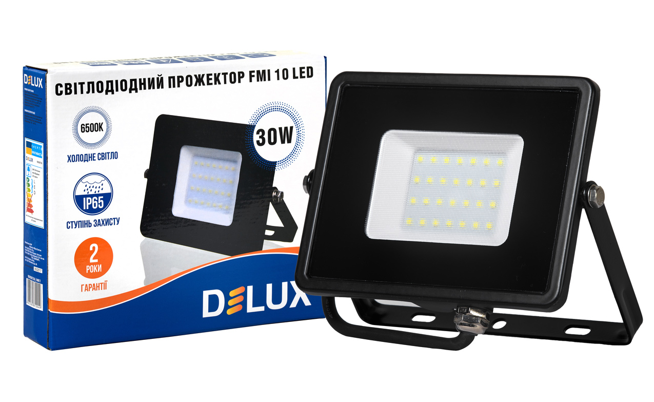 Прожектор светодиодный DELUX FMI 10 LED IP65, 30Вт 6500K, черн. DeLux - фото 5