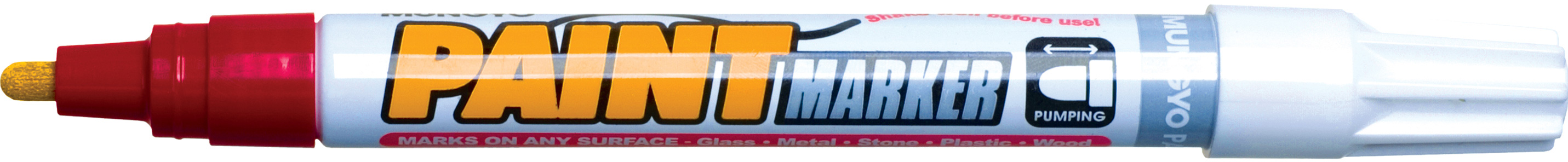 Маркер масляний, круглий наконечник 2-4мм., черв. Mungyo - фото 1