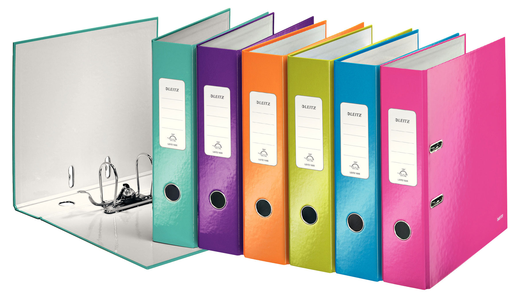 Реєстратор 8см. А4 (PP) 180мм., Wow, метал. чорничный LEITZ - фото 4