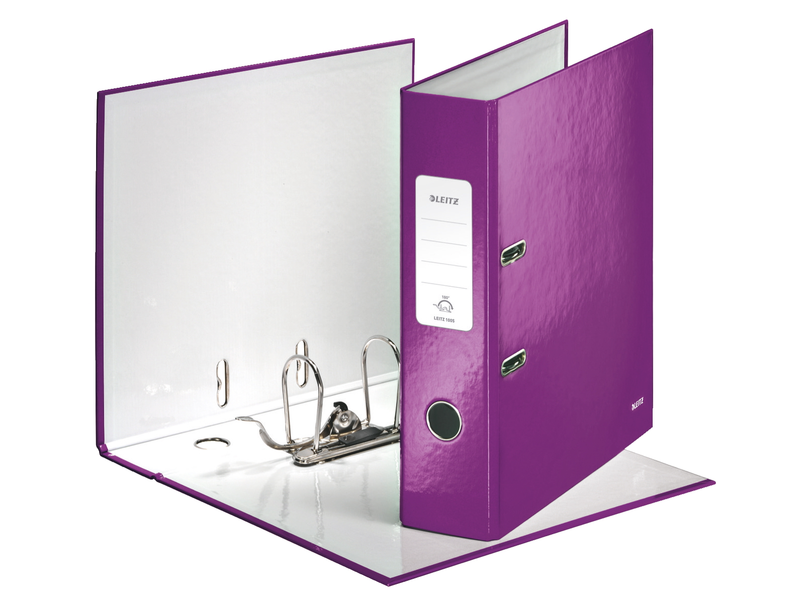 Реєстратор 8см. А4 (PP) 180мм., Wow, метал. чорничный LEITZ - фото 5