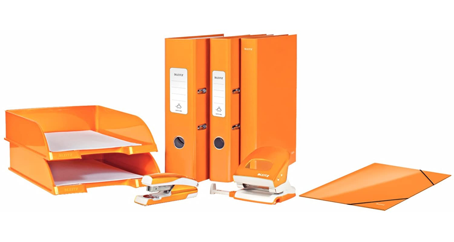 Регистратор 8см. А4 (PP) 180 Wow, метал. оранж. LEITZ - фото 2