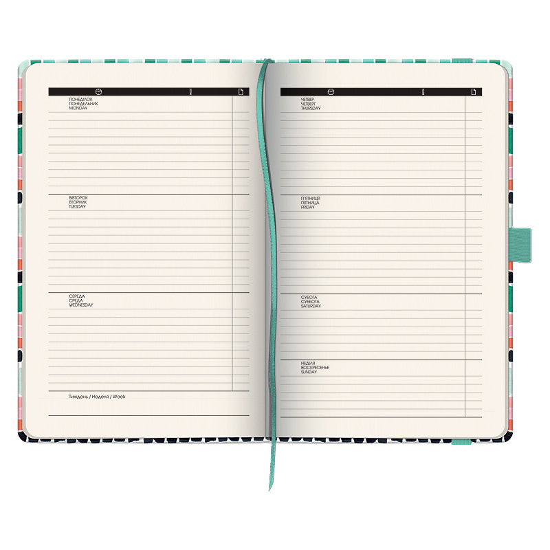 Щотижневик недатований Смарт Графо Mint&Pink BBH Brunnen - фото 2
