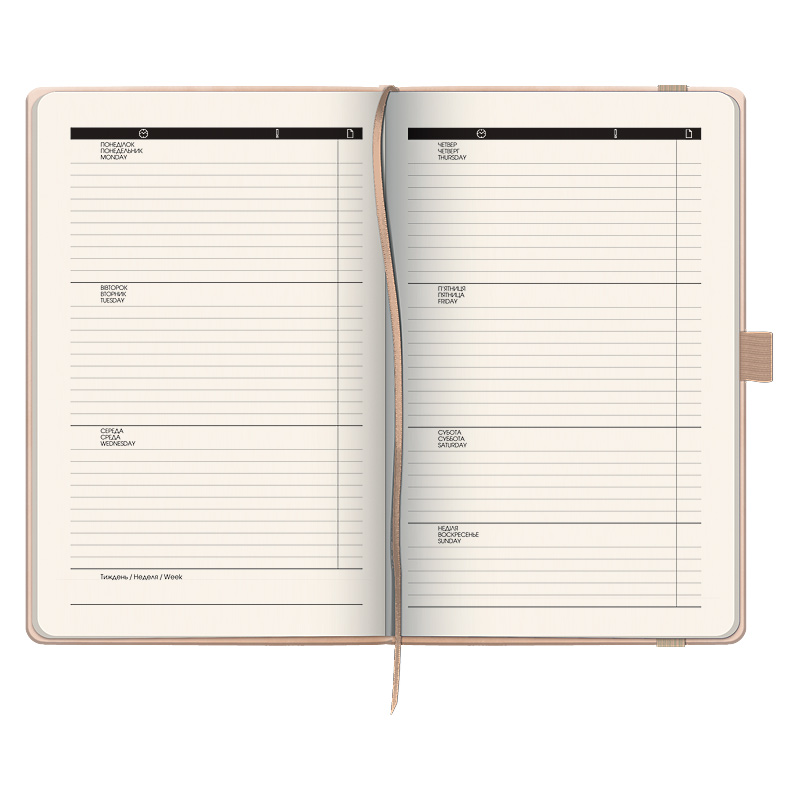 Еженедельник недатированный Смарт Графо, золот. Brunnen - фото 3