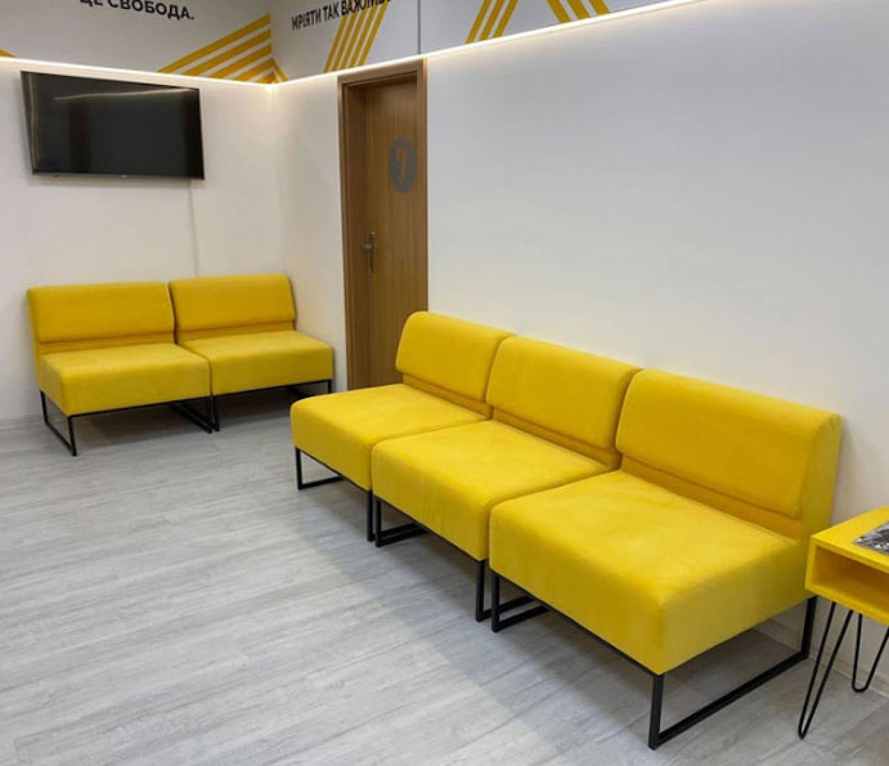 Диван офисный ЛАУНЖ-3, темно-корич. Украина - фото 3