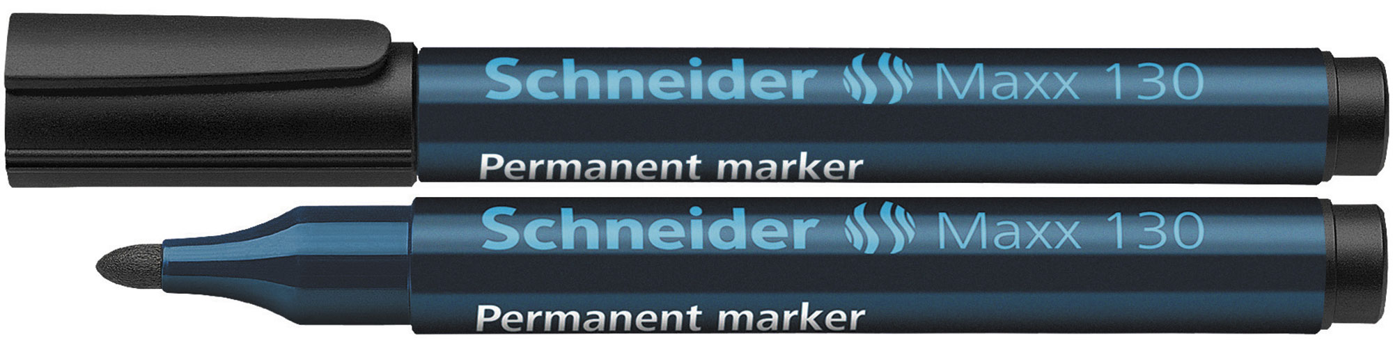 Маркер перманентный, круглое острие 1-3мм., черн. Schneider - фото 4