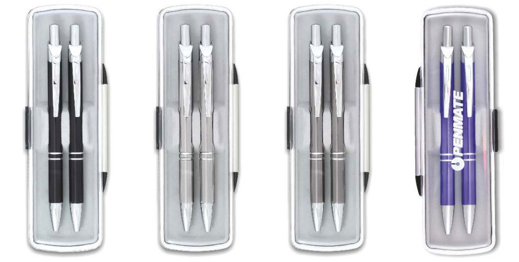Ручка шариковая и карандаш механ. lux в подарочном футляре, черн. Penmate - фото 1