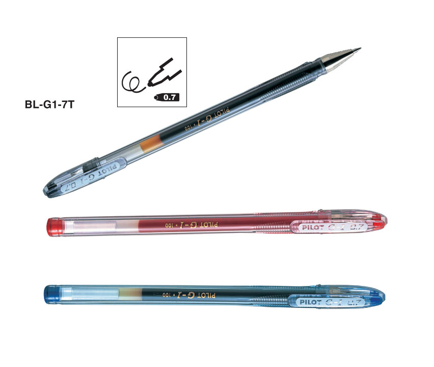 Гелевая ручка G1 0,7мм., корпус прозр., ст. черн. Pilot - фото 2