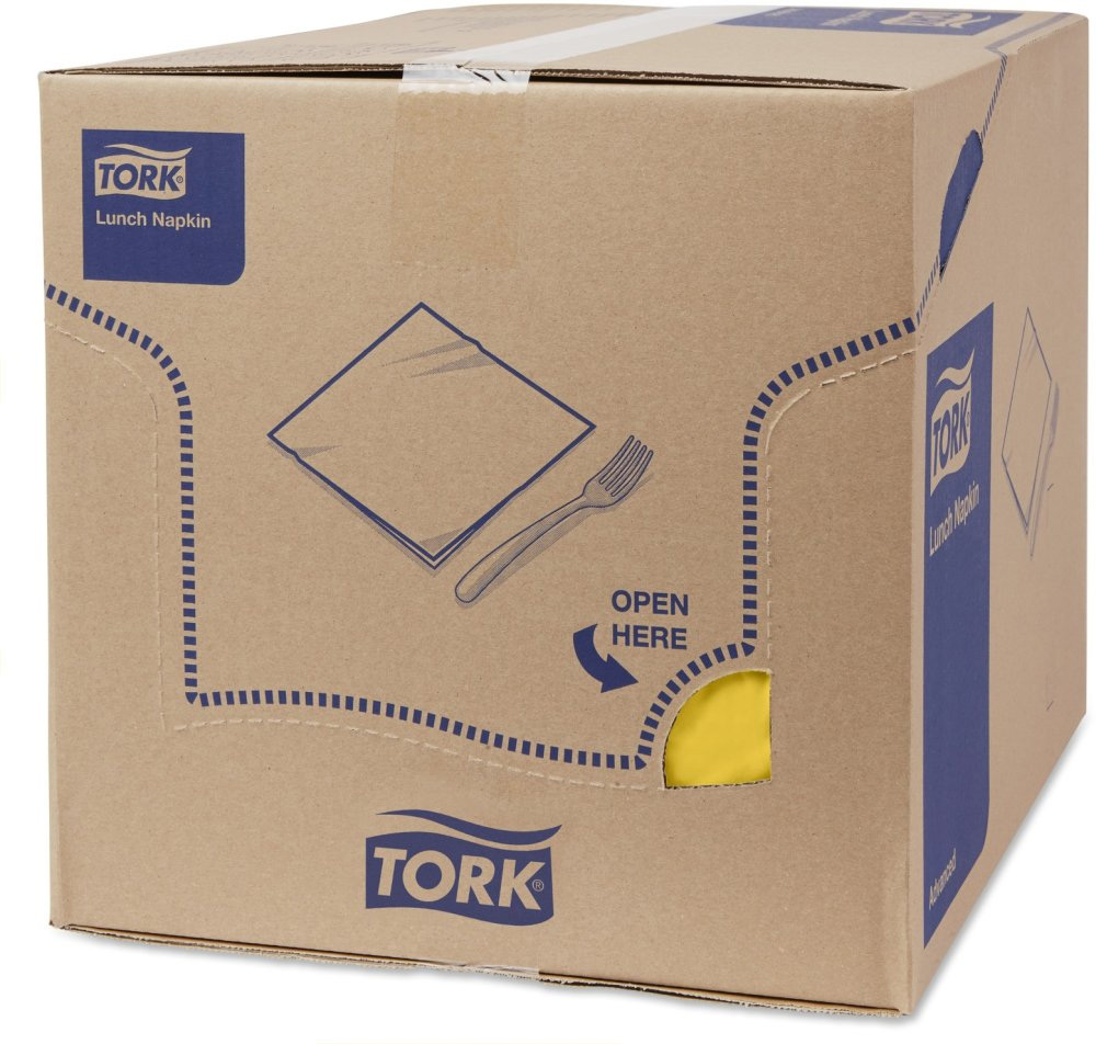 Салфетки 33*33см. Tork Advanced 2-х слойная, 200шт./уп., желт. Tork - фото 4