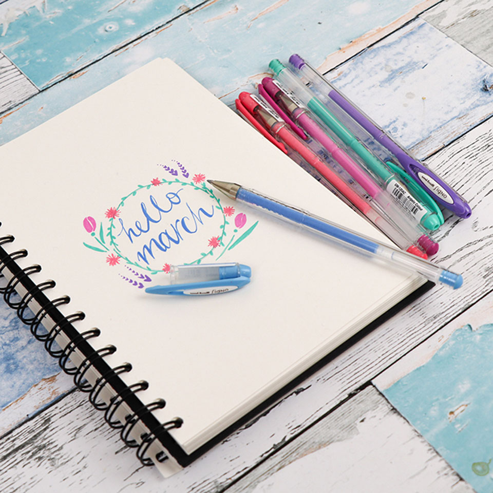 Гельова ручка Uni-ball Signo Angelic Color 0,7мм., корпус прозор., ст. фіолет. Uni - фото 2