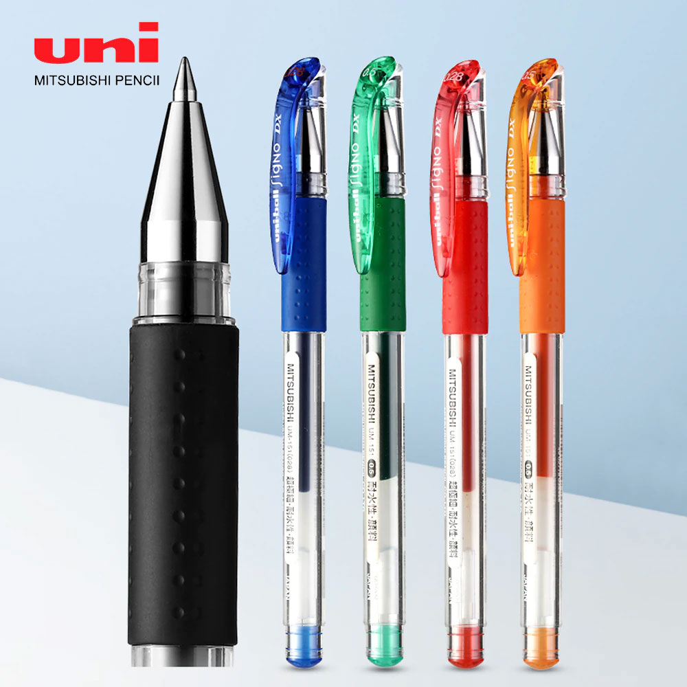 Гельова ручка Uni-ball Signo DX fine 0,7мм., корпус прозор., ст. син. Uni - фото 1