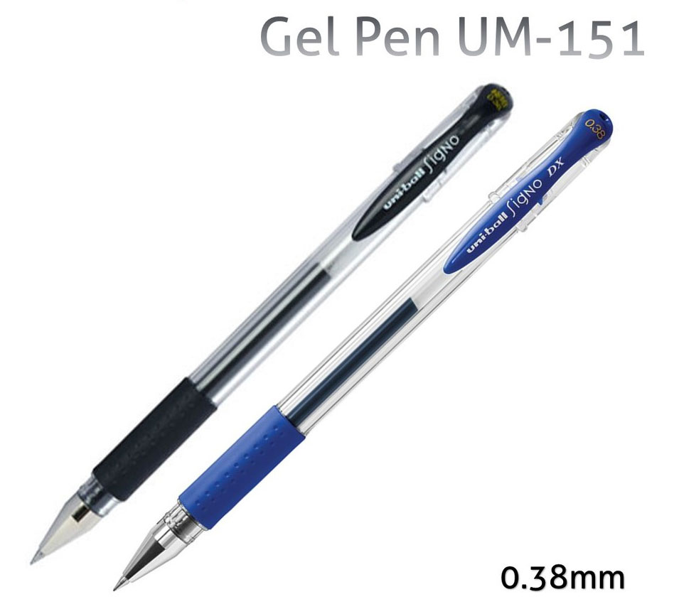 Гельова ручка Uni-ball Signo DX fine 0,7мм., корпус, прозор., ст., чорн. Uni - фото 2