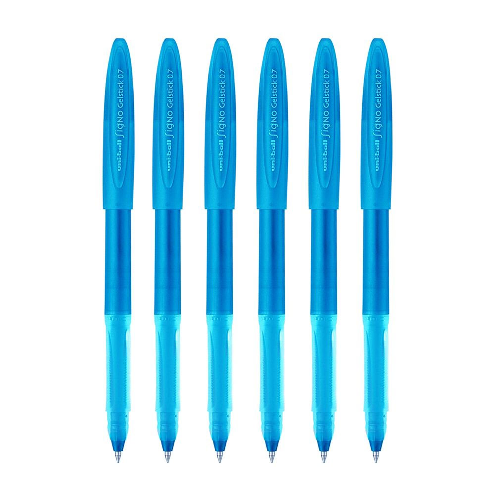 Гелева ручка Uni-ball Signo Gelstick 0,7мм., корпус блакит., ст. блакит. Uni - фото 1