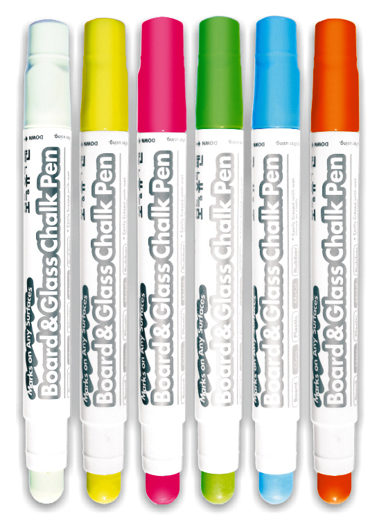 Маркер-мел для досок и стекла круглое острие 1-8мм., оранж. Mungyo - фото 1