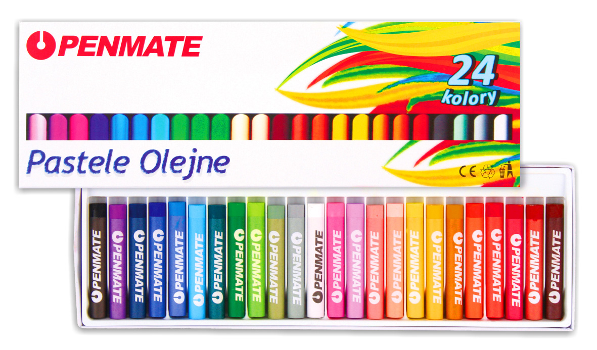 Пастель масляна 24кол. NEW, асорті Penmate - фото 2