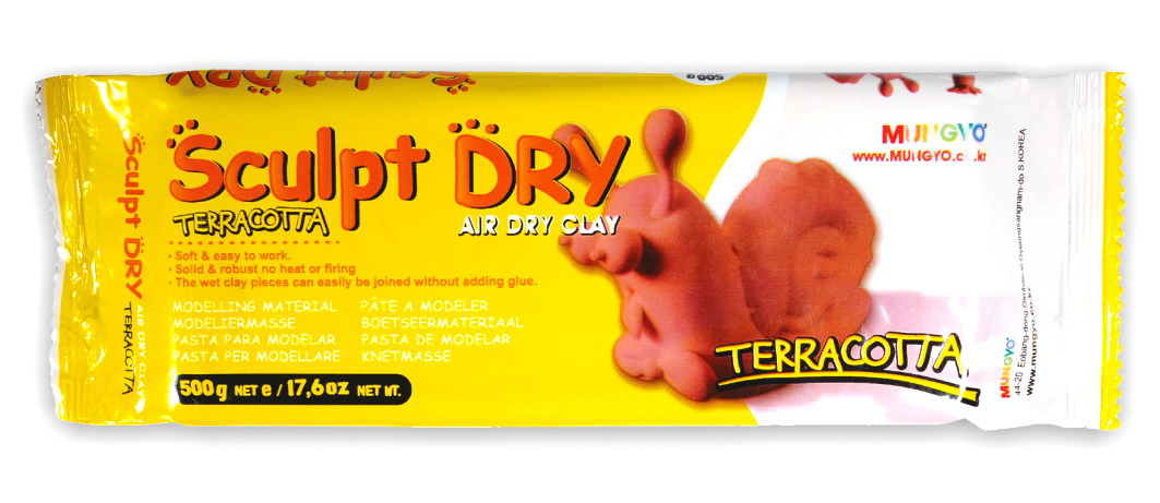 Масса для лепки самозастывающая 500гр., терракот. Mungyo - фото 1