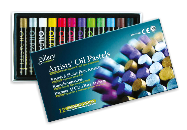 Пастель масляна 12кол., металік, MOP-12MN Mungyo - фото 1