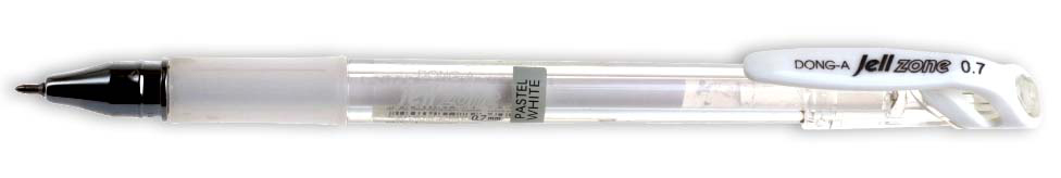 Гелевая ручка Zone 0,7мм., корпус прозр., ст. пастель бел. Dong-A - фото 1