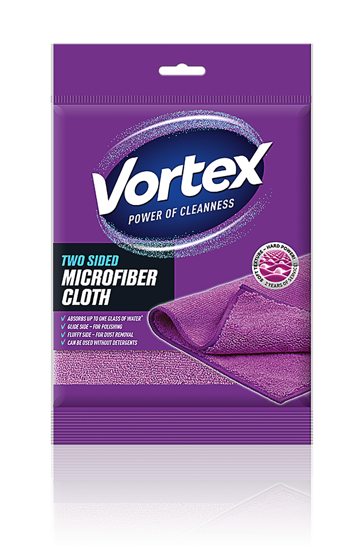 Микрофибра салфетка для уборки универсальная двойного действия, 40*40см. Vortex - фото 2