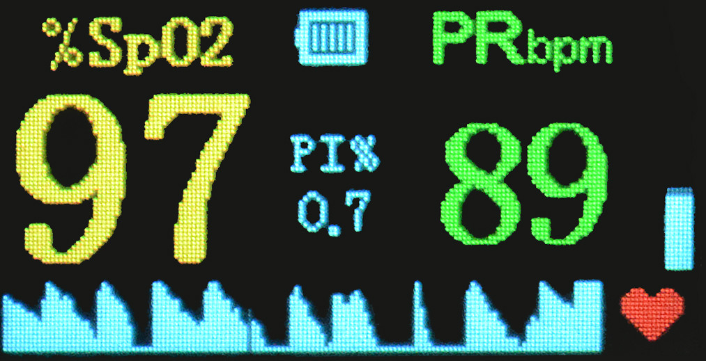 Пульсоксиметр на палець (пульсометр) JN P01 TFT Blue Китай - фото 3