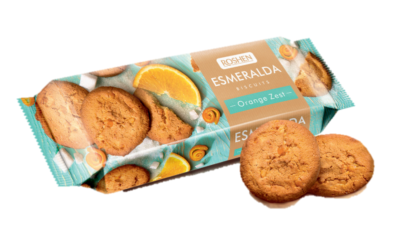 Печиво Есмеральда з цедрою апельсина, 150гр. Roshen - фото 1