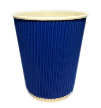 Стакан бумажный гофрированный 175мл., термо, 25шт./уп., син. Украина - фото 1