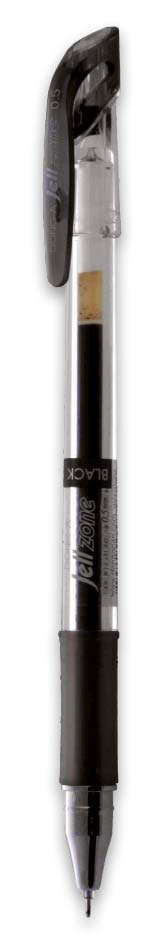 Гелева ручка Zone 0,5мм., корпус прозор., набір 5кол. Dong-A - фото 1