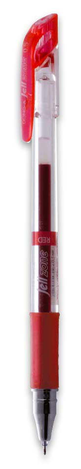 Гелева ручка Zone 0,5мм., корпус прозор., набір 5кол. Dong-A - фото 3