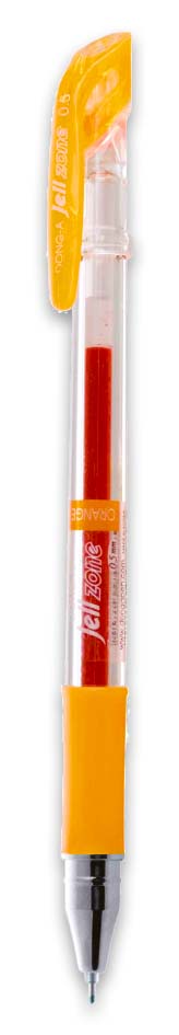 Гелева ручка Zone 0,5мм., корпус прозор., ст. помар. Dong-A - фото 1