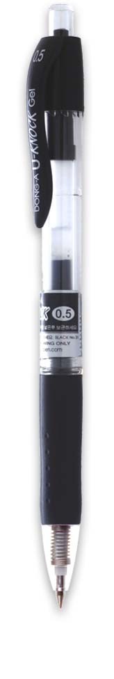 Гелева ручка авт. U-KNOCK 0,5мм., корпус черн., ст. чорн. Dong-A - фото 1