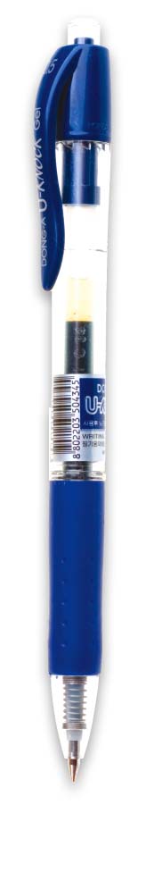 Гелева ручка авт. U-KNOCK 0,5мм., корпус черн., ст. темно-син. Dong-A - фото 1