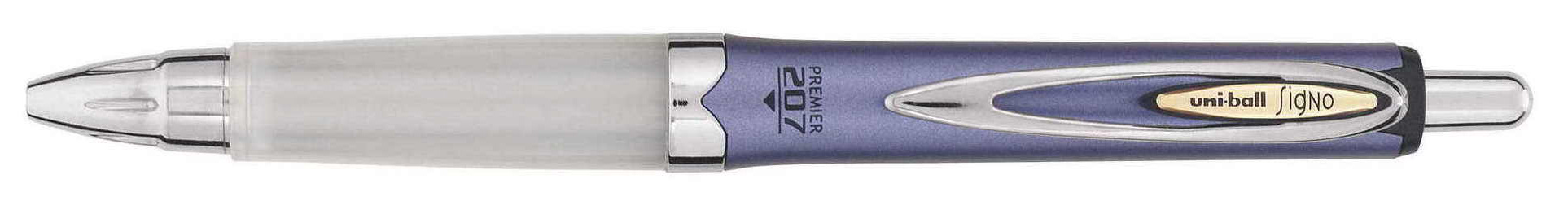Гелевая ручка автомат. Signo 207 Premier, 0,7мм., корпус син., стержень черн. Uni - фото 1