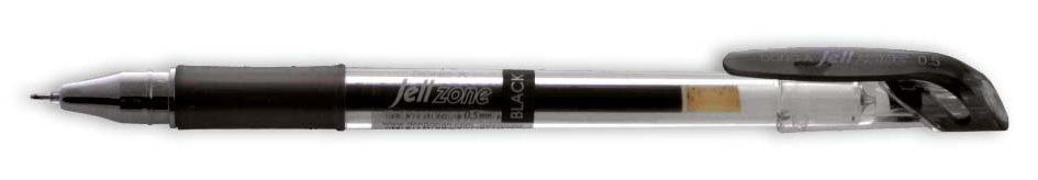 Гелевая ручка Zone 0,5мм., корпус прозр., ст. черн. Dong-A - фото 1