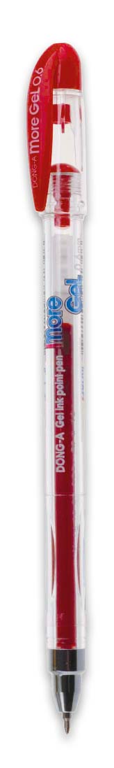 Гелевая ручка More Gel 0,6мм., корпус прозр., ст. красн. Dong-A - фото 2