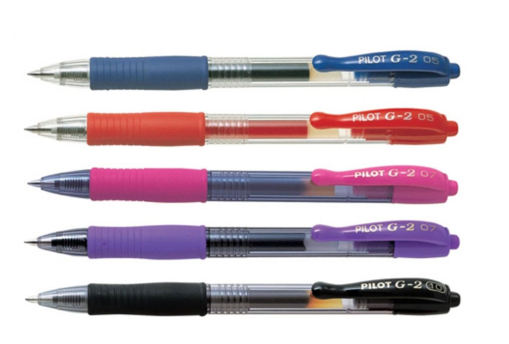 Гелева ручка авт. G-2, 0,5мм., корпус  прозор., ст. червон. Pilot - фото 3