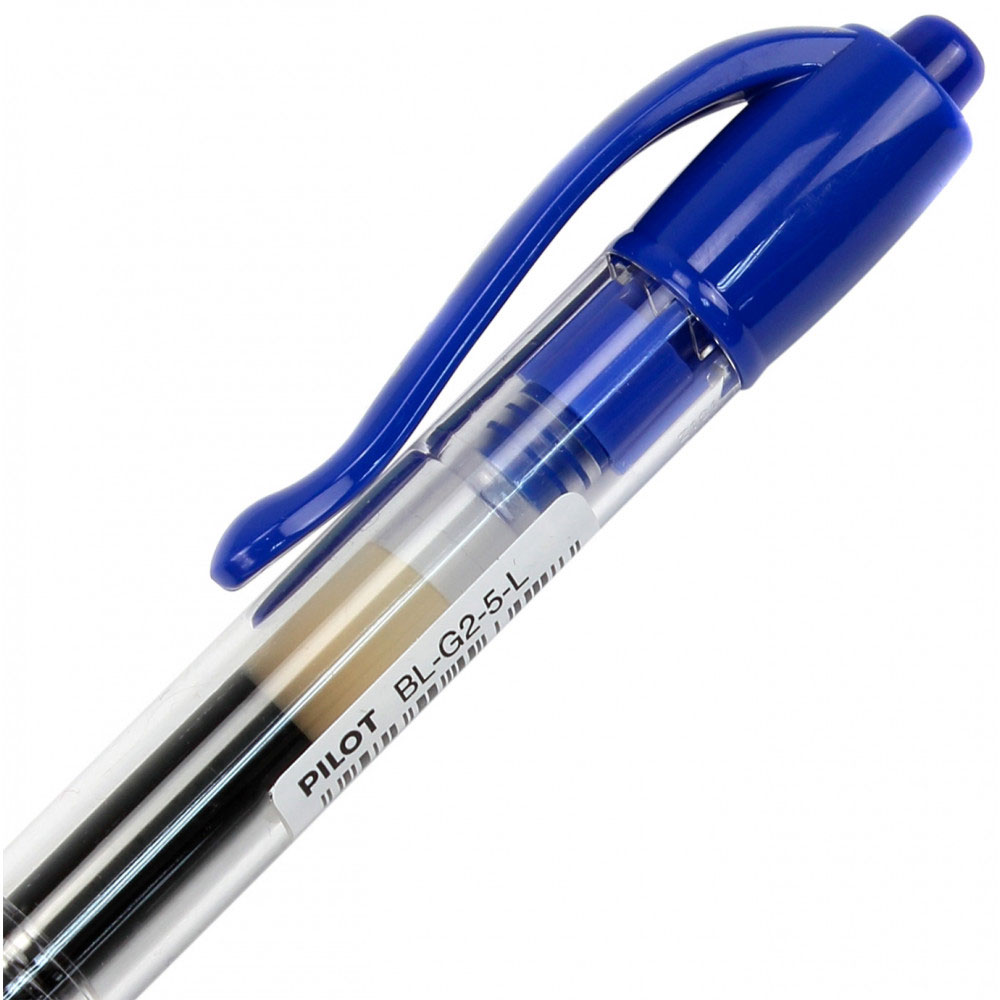 Гелевая ручка авт. G-2, 0,5мм, корпус прозр., ст. син. Pilot - фото 2