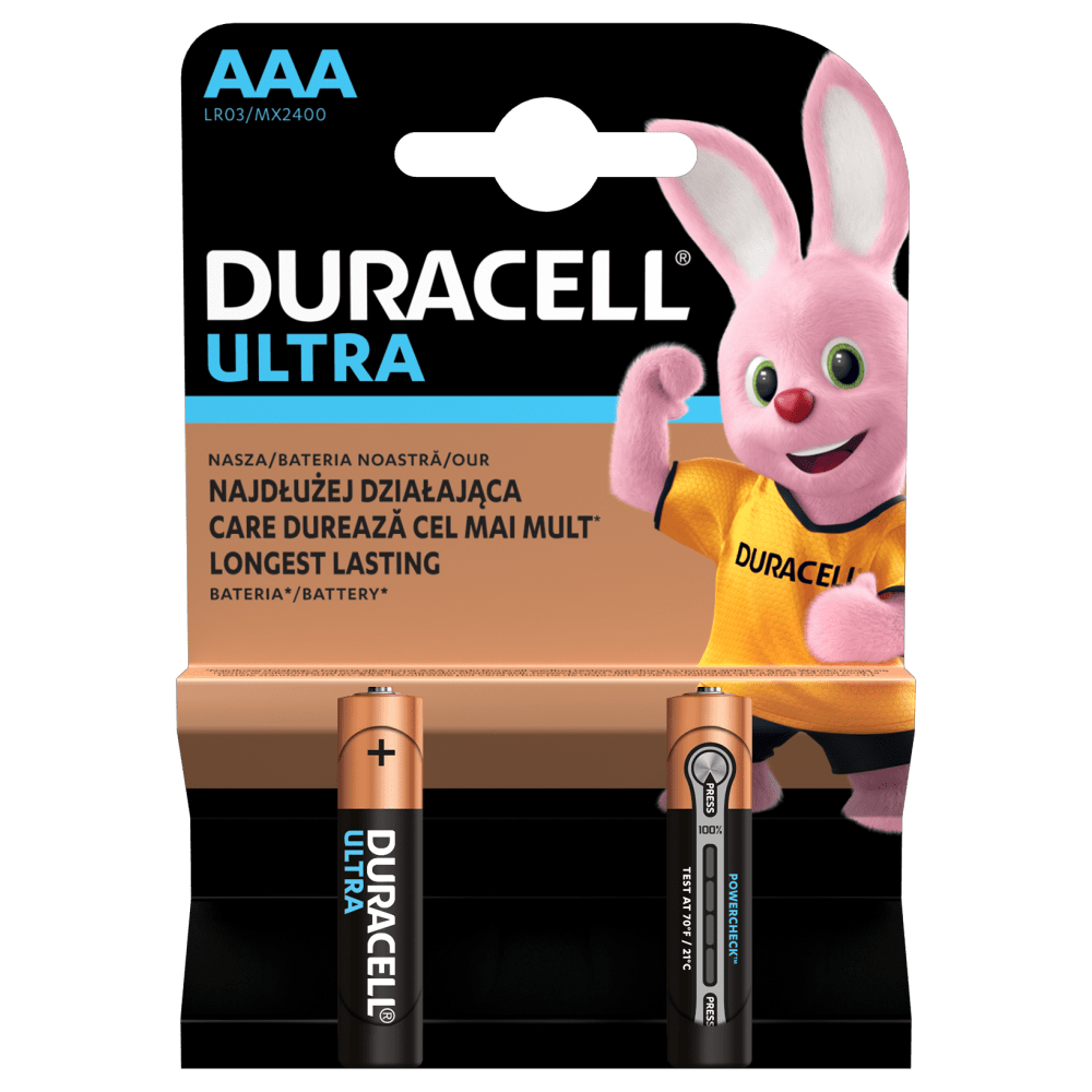 Батарейка LR03 (ААА) ULTRA, 2шт./уп. Duracell - фото 1