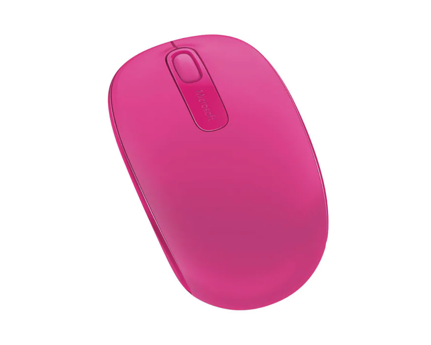 Миша бездротова USB оптична Wireless Mobile Mouse 1850, малиновий Microsoft - фото 2