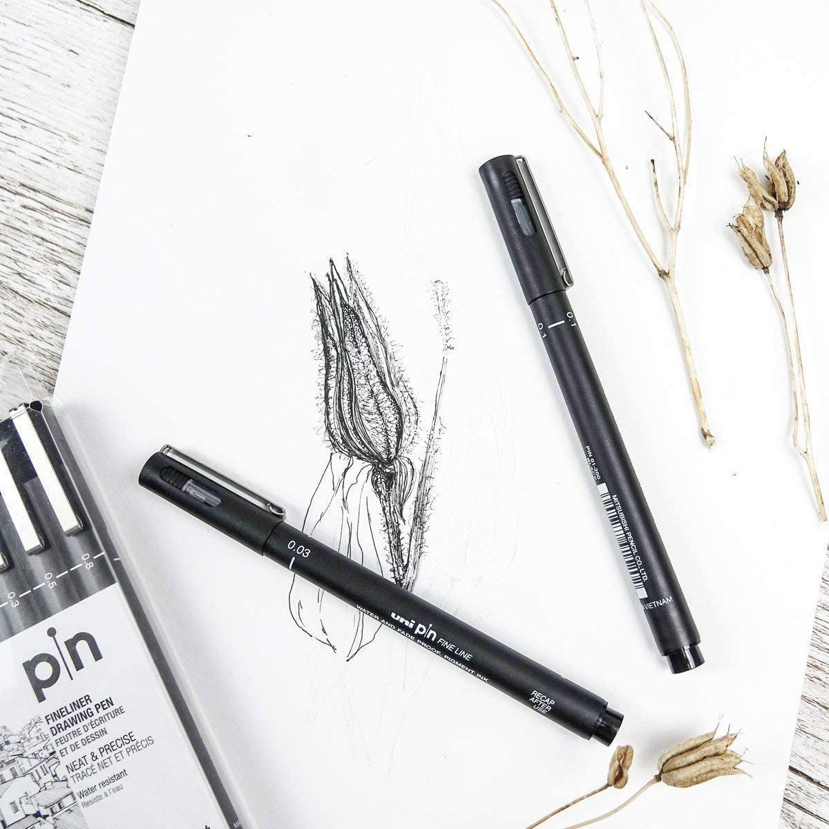 Лінер Pin fine line 0.3мм., корпус, чорн., ст., чорн. Uni - фото 2