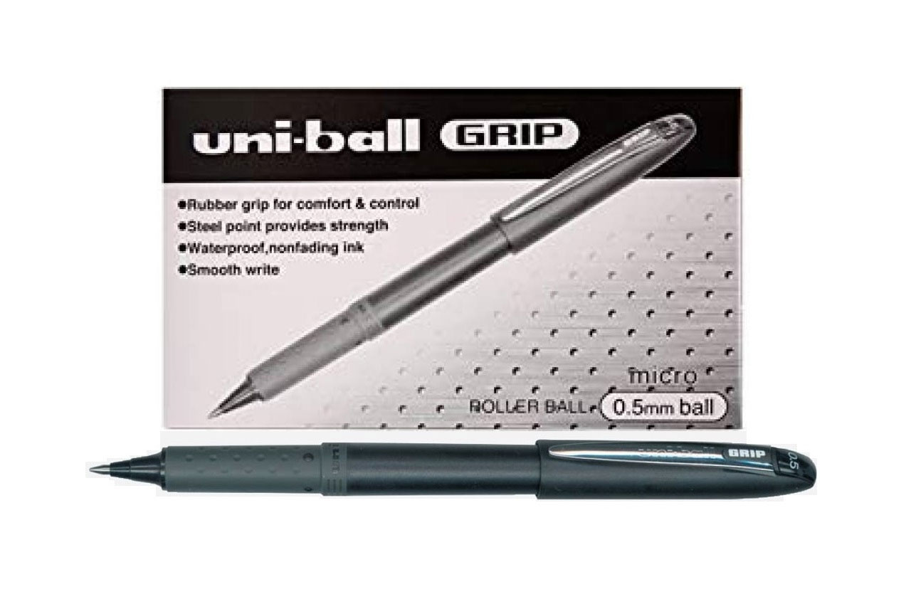 Ролер Uni-ball Grip micro 0.5мм., корпус чорн., ст. чорн. Uni - фото 1