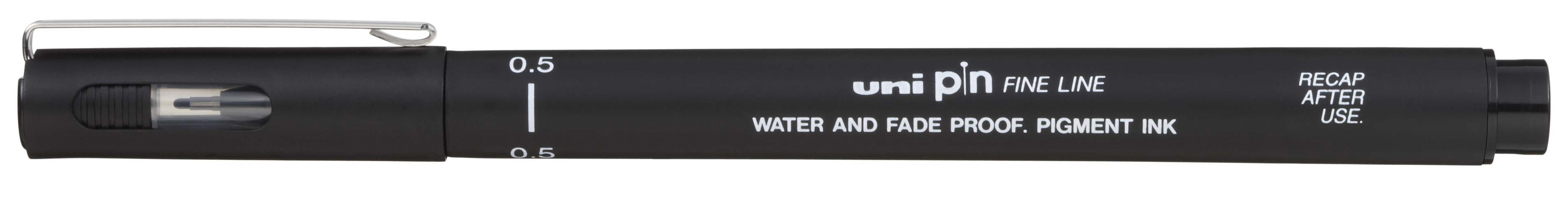 Линер Pin fine line, 0,5мм., корпус черн., стержень черн. Uni - фото 2
