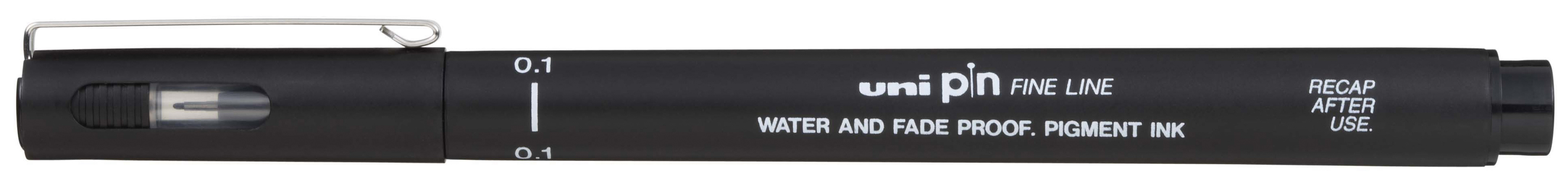 Линер Pin fine line, 0,1мм., корпус черн., стержень син. Uni - фото 4