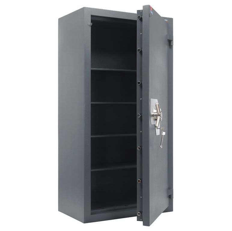 Сейф зламостійкий (1660*850*510мм.) елек/код. + ключовий, 4 полиці, 3 клас, Форт 1685 ЕL, графіт Valberg - фото 6