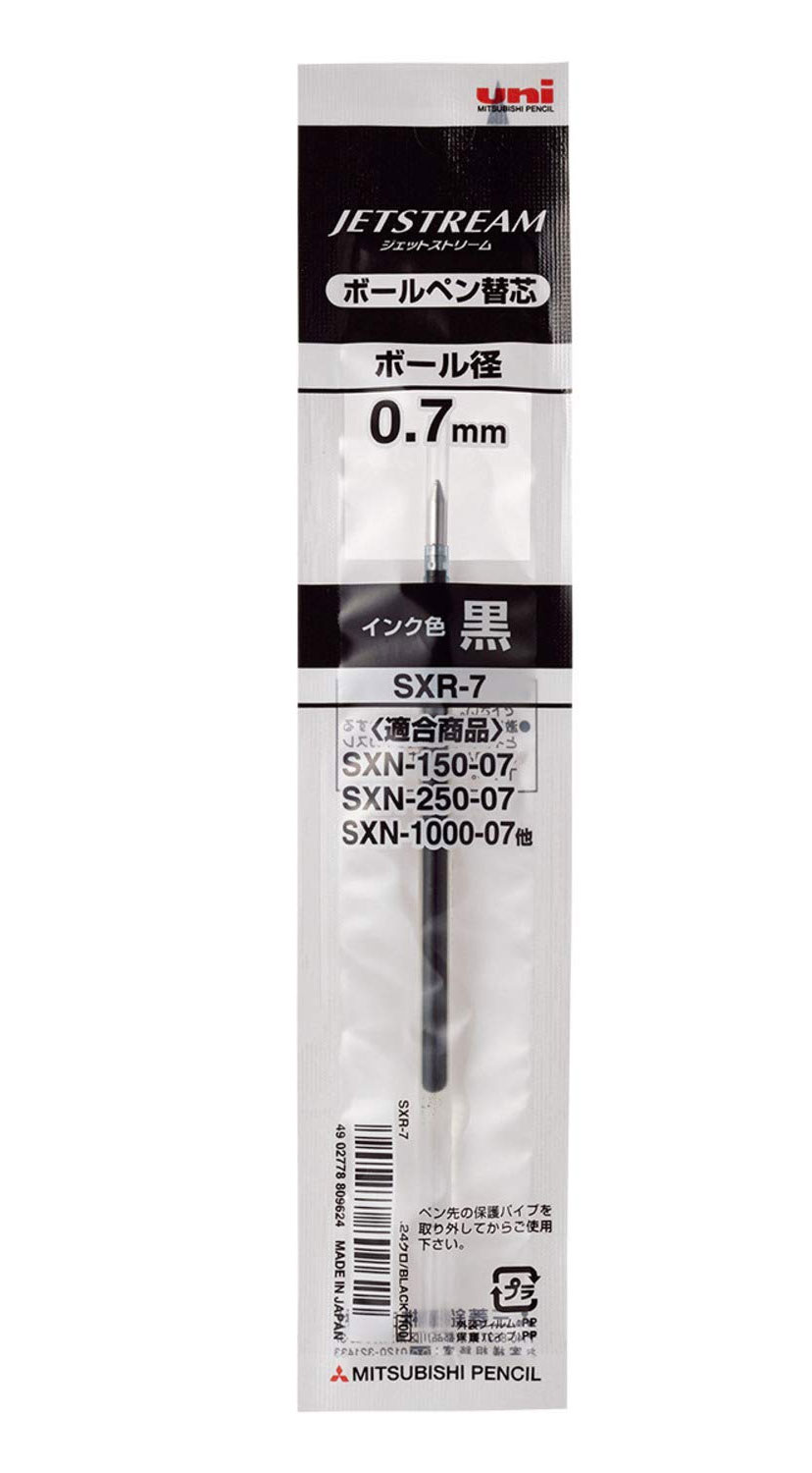 Стержень для роллера uni-ball Jetstream, короткий, 0,7мм., черн. Uni - фото 3