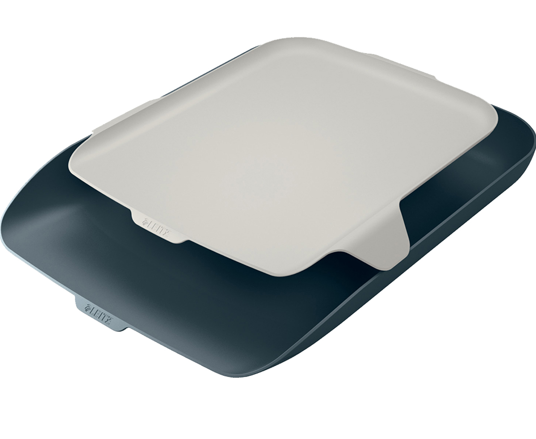 Лоток горизонтальний Leitz Cosy з органайзером, сірий LEITZ - фото 3