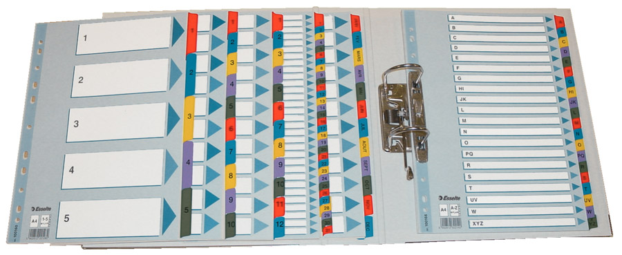 Разделитель страниц цифровой Mylar 1-10 , картон. Esselte - фото 1